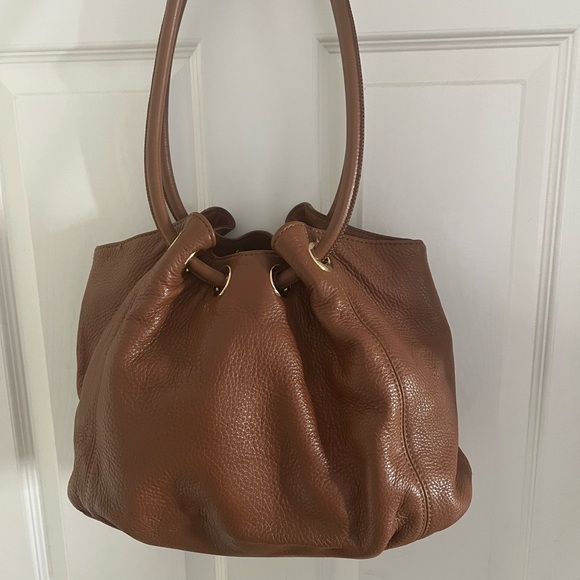 Michael Kors, Tan Pebble Leather, Ring Tassle Tote - Picture 2 of 3